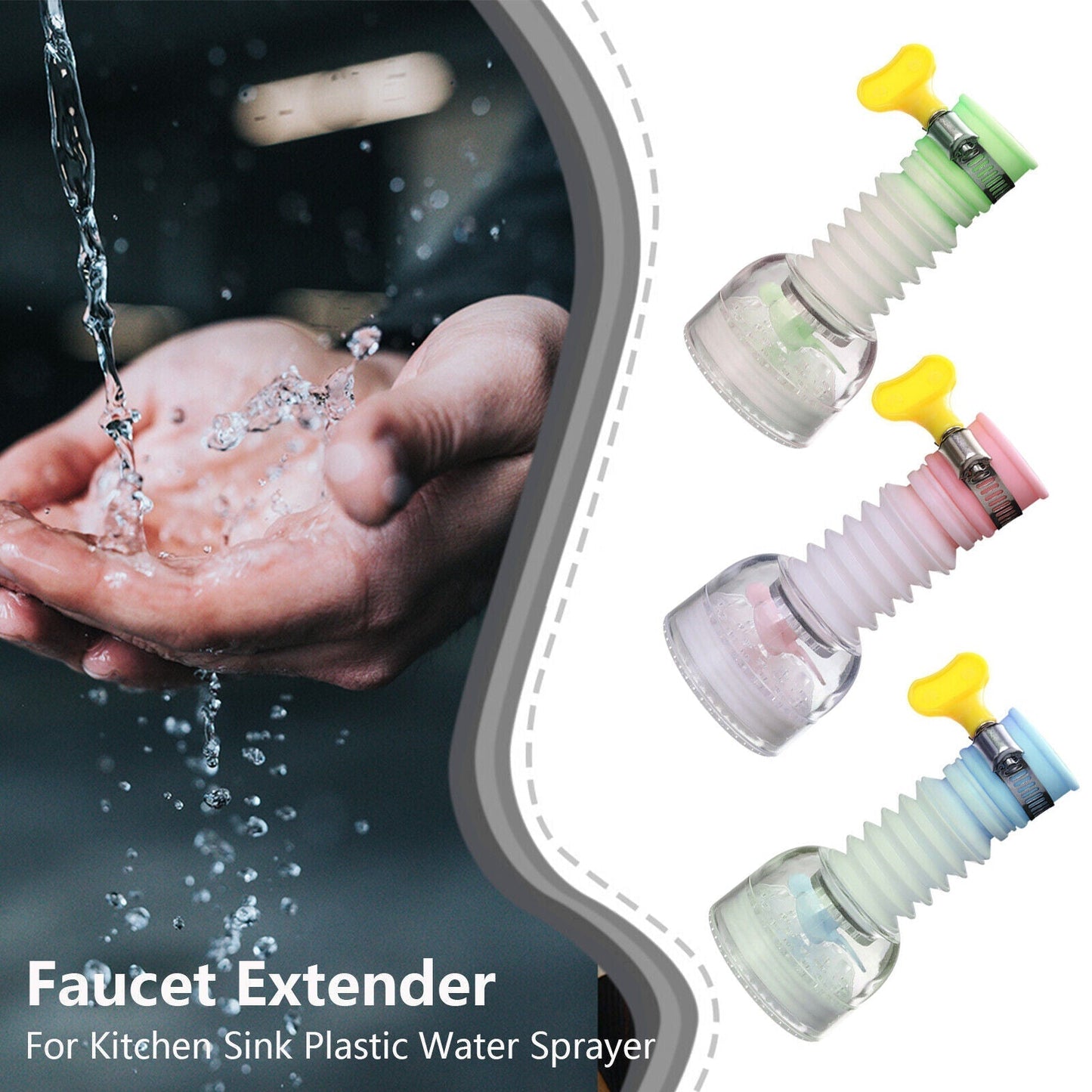 360-Rotation Kitchen Sink Faucet Extenders